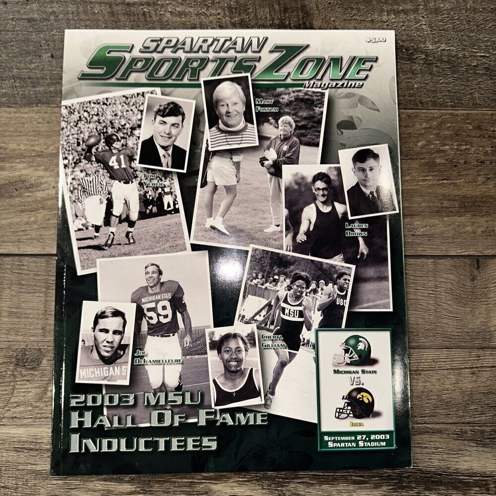 Michigan State Spartans Football Game Program -- MSU v Iowa 2003